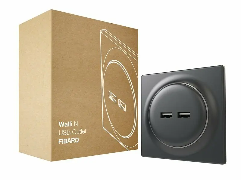 фото Розумна розетка Fibaro Wall Black (FGWU-021-8)