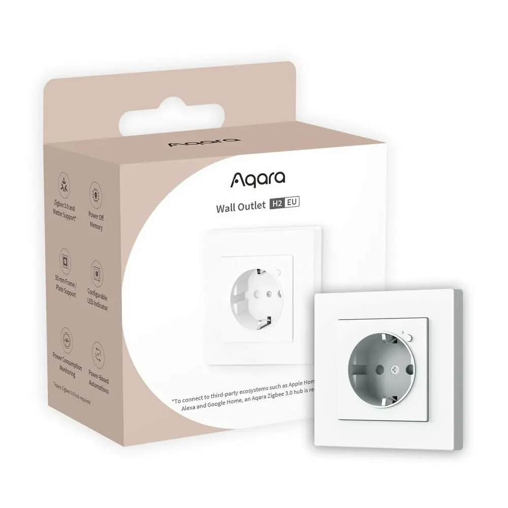фото Розумна розетка Aqara Wall Outlet H2 EU (WP-P01D)