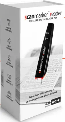 фото Ручний сканер Ectaco Scanmarker Reader Black (SCM-RDR-BT)