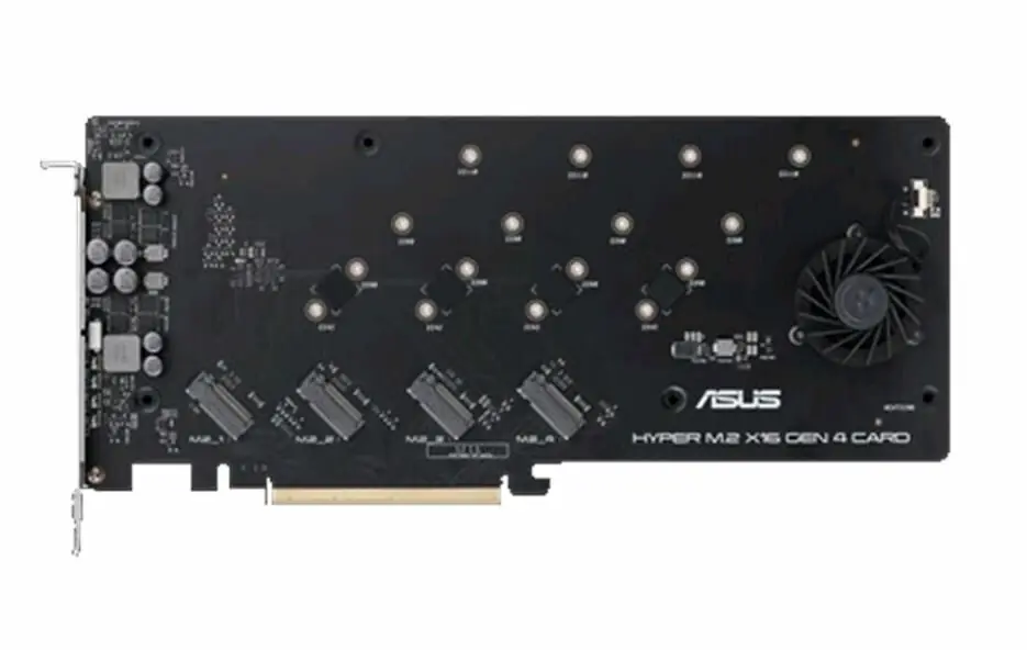 фото Плата-адаптер Asus Hyper M.2 X16 PCIe 3.0 X4 Expansion Card GEN 4 (90MC08A0-M0EAY0)
