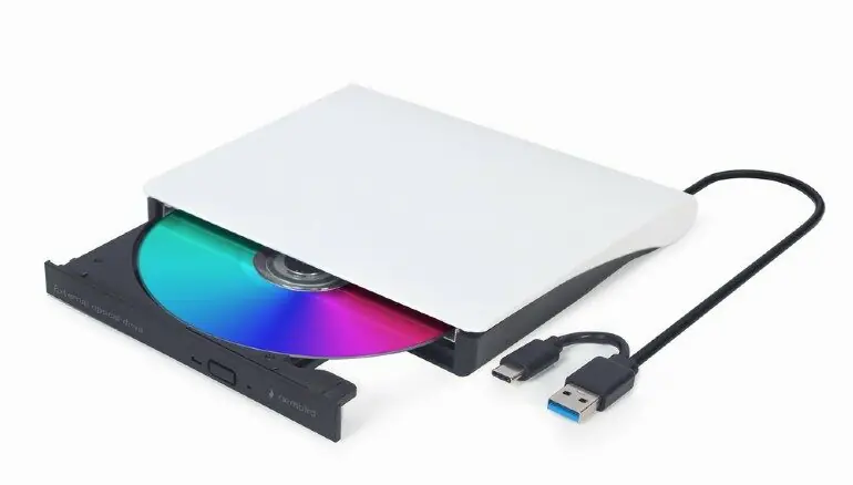 Gembird DVD-USB-03 bílá / externí DVD/CD mechanika / USB