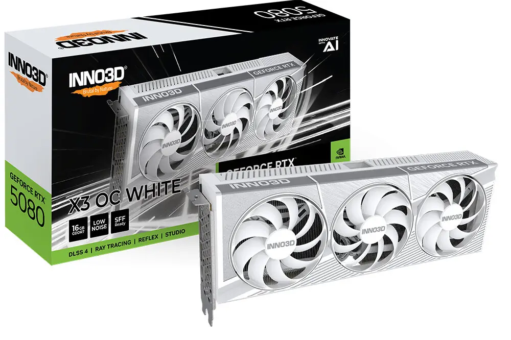 фото Відеокарта Inno3D GeForce RTX 5080 X3 OC White (N50803-16D7X-17605211)