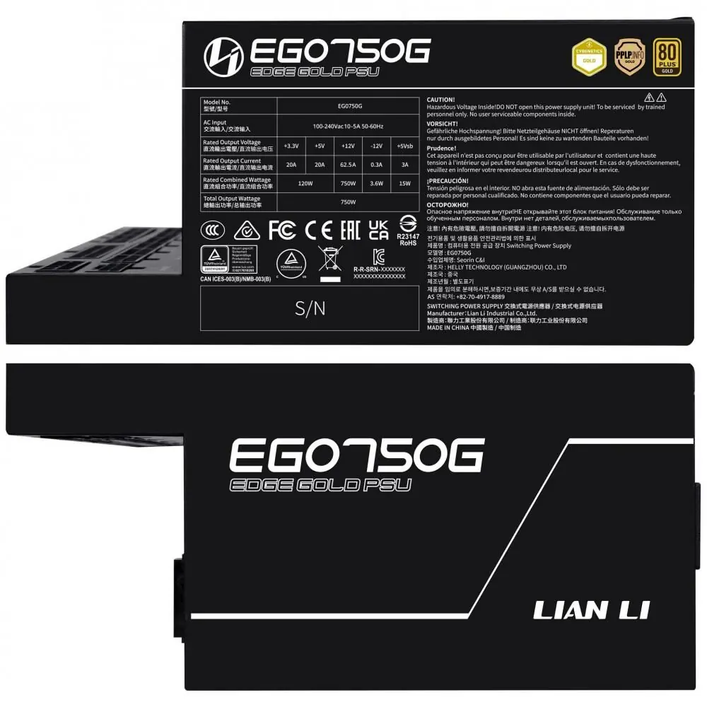 фото Блок живлення Lian Li Edge EG750 Black
