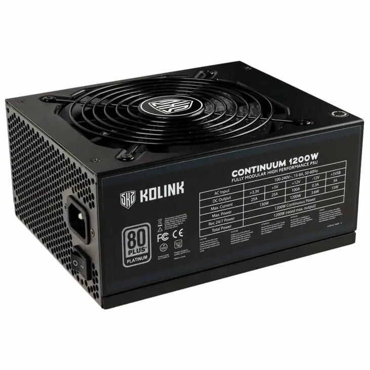 фото Блок живлення Kolink Continuum 1200W Black (KL-C1200PL-B)