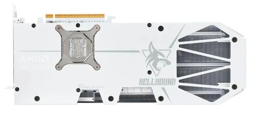 фото Відеокарта PowerColor Hellhound Spectral White AMD Radeon RX 9070 XT 16GB GDDR6 (RX9070XT 16G-L/OC/WHITE)