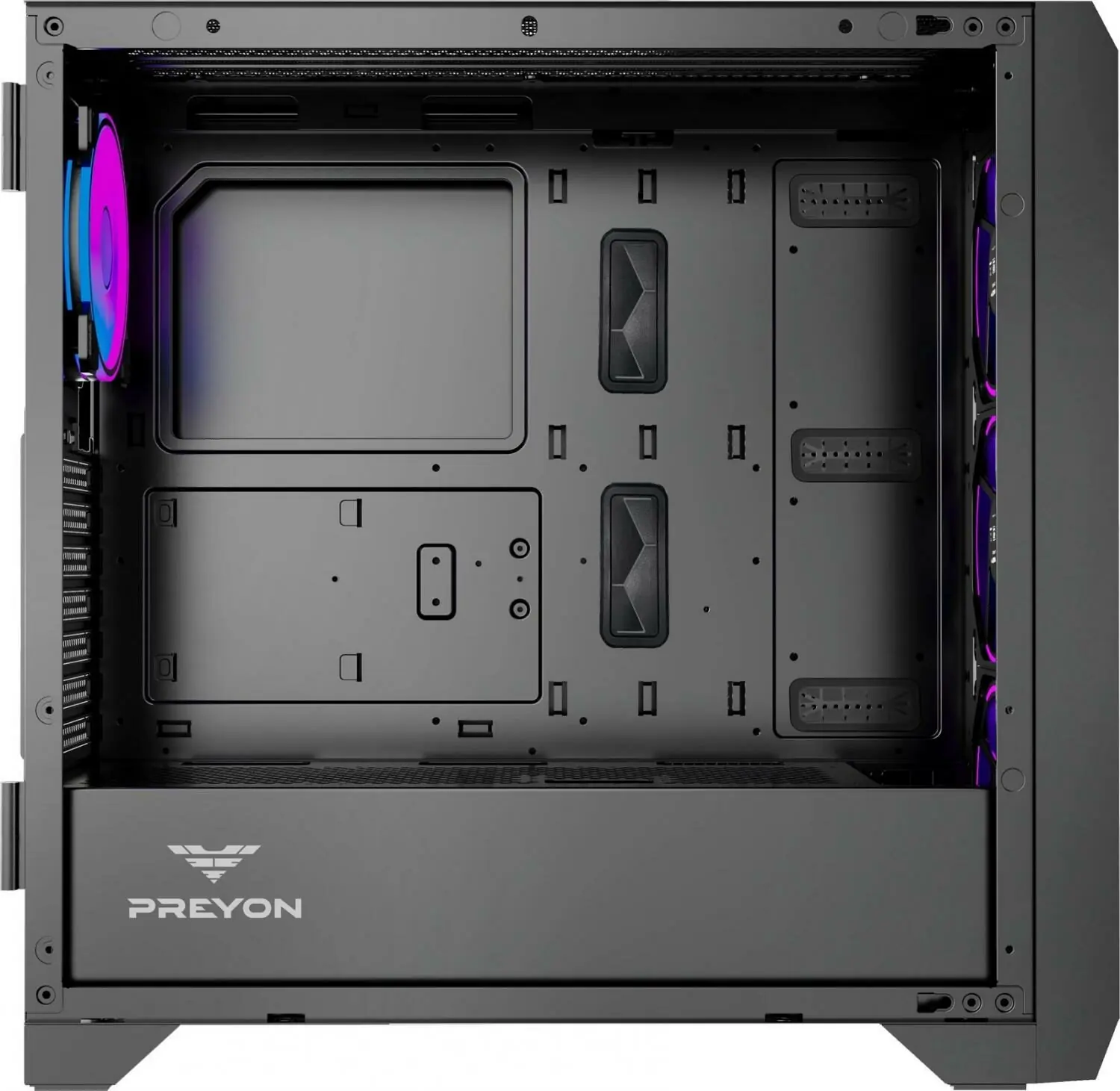 фото Корпус Preyon Nest Window+ ARGB Black (PRENWP04B)