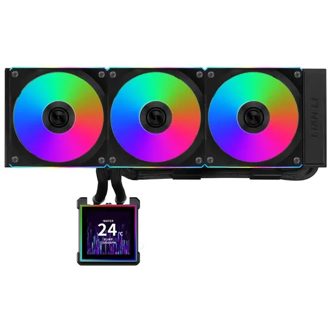 фото Водяне охолодження Lian Li HydroShift II LCD-S 360CL Black (G89.GHS2LCDS36CB.00) 1