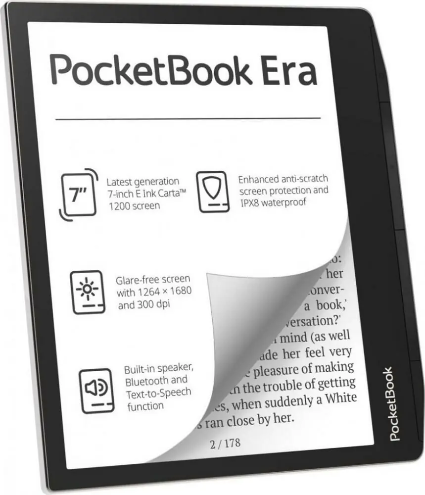 фото Електронна книга з підсвічуванням PocketBook Era Silver (PB700-U-16-WW-B)