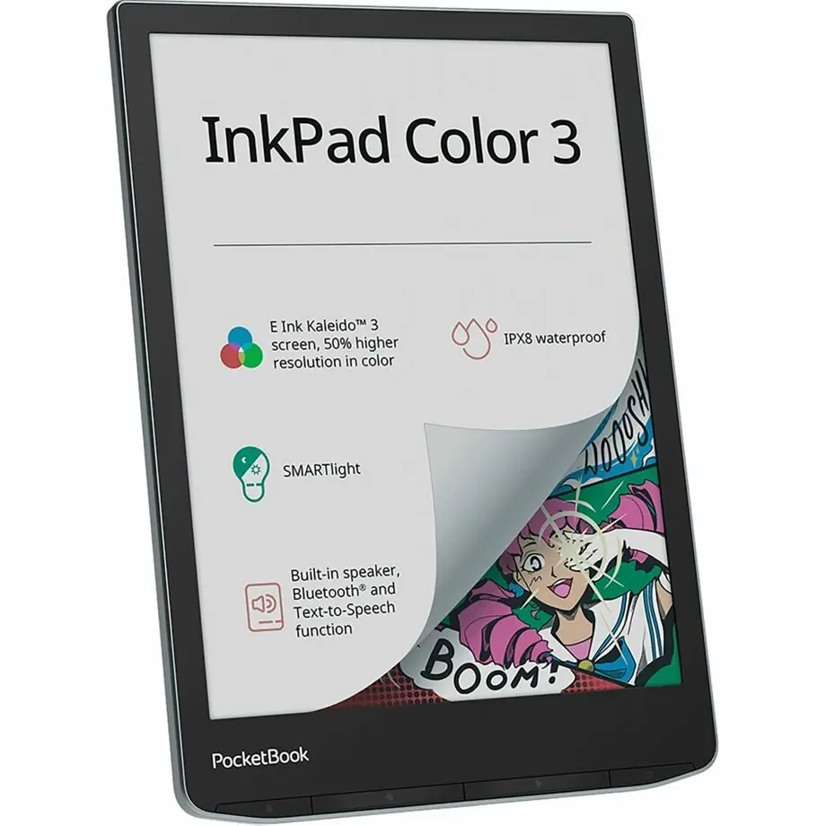 фото Електронна книга з підсвічуванням PocketBook InkPad Color 3 Blue (PB743K3-1-WW-B)