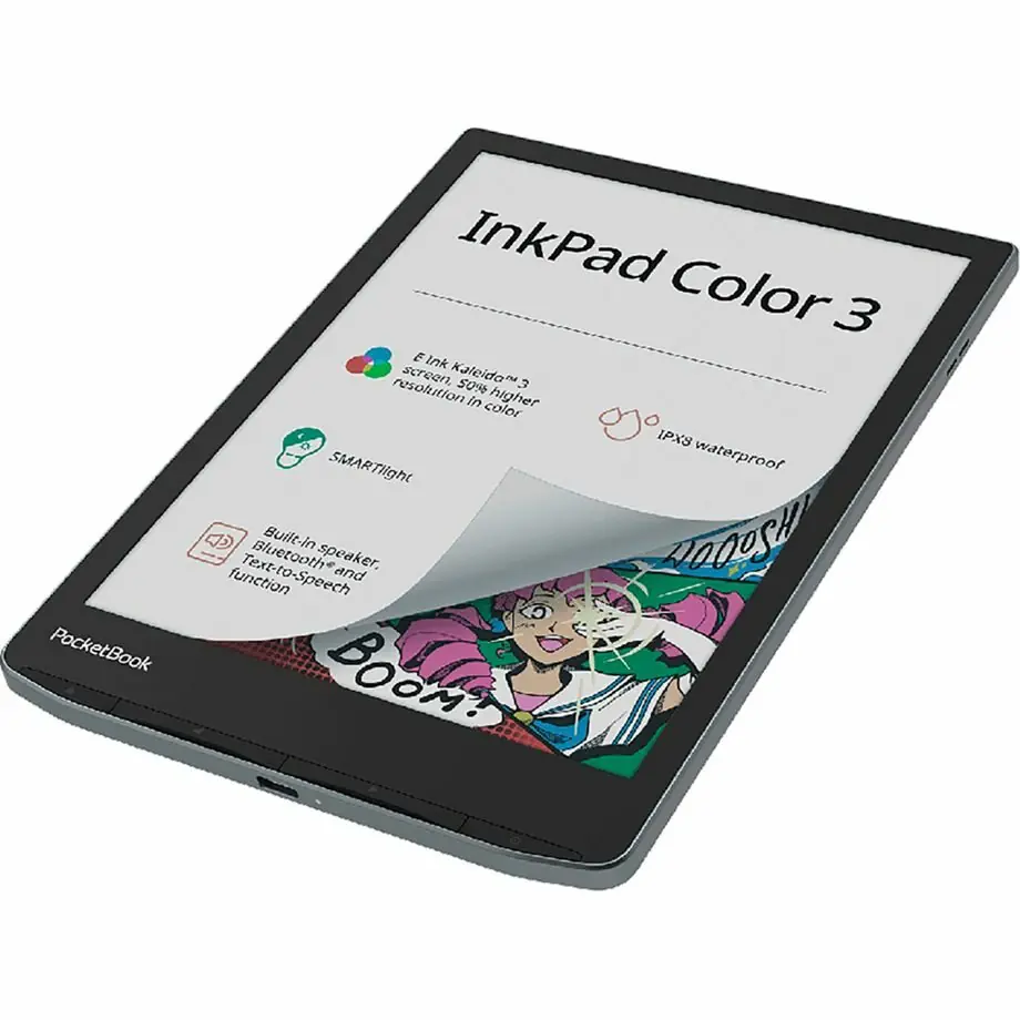 фото Електронна книга з підсвічуванням PocketBook InkPad Color 3 Blue (PB743K3-1-WW-B)