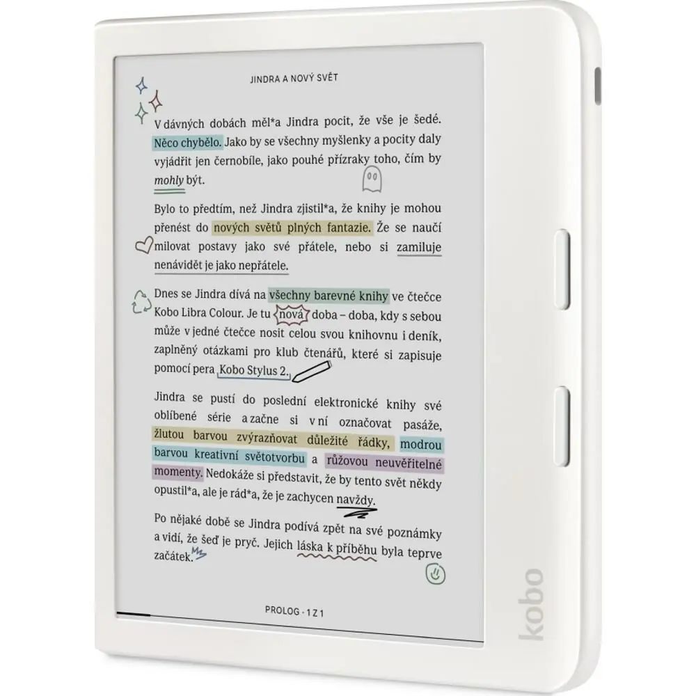 фото Електронна книга Kobo Libra Color White (N428-KU-WH-K-CK)