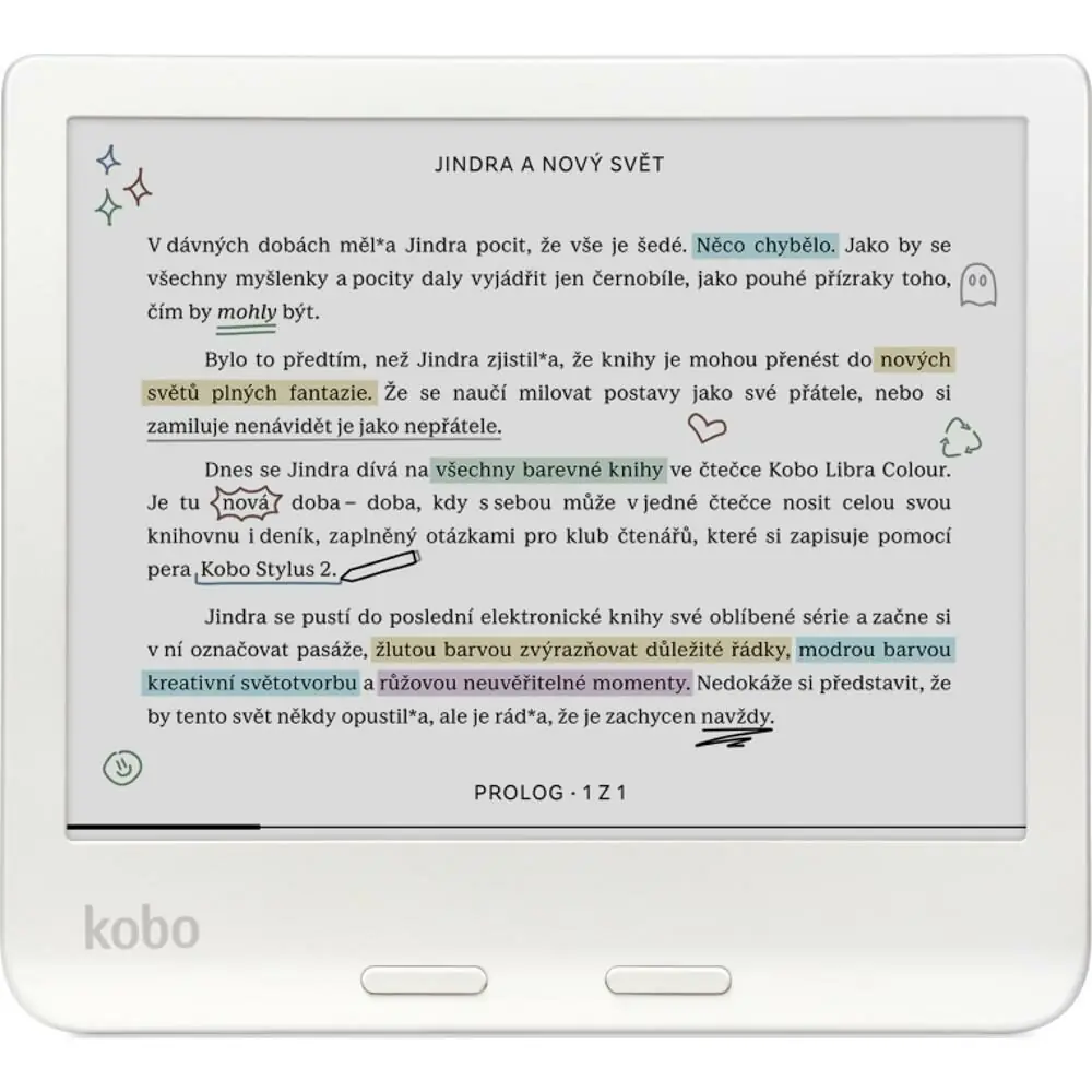 фото Електронна книга Kobo Libra Color White (N428-KU-WH-K-CK)