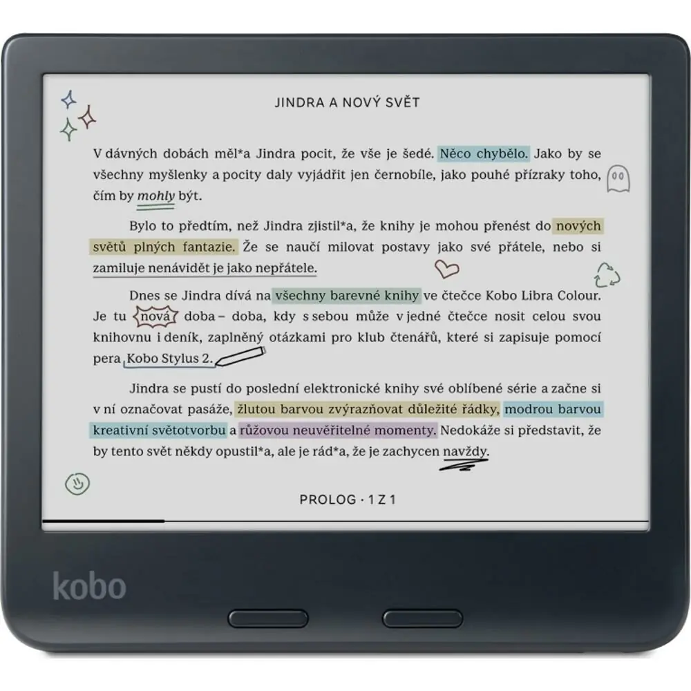 фото Електронна книга Kobo Libra Color Black (N428-KU-BK-K-CK)