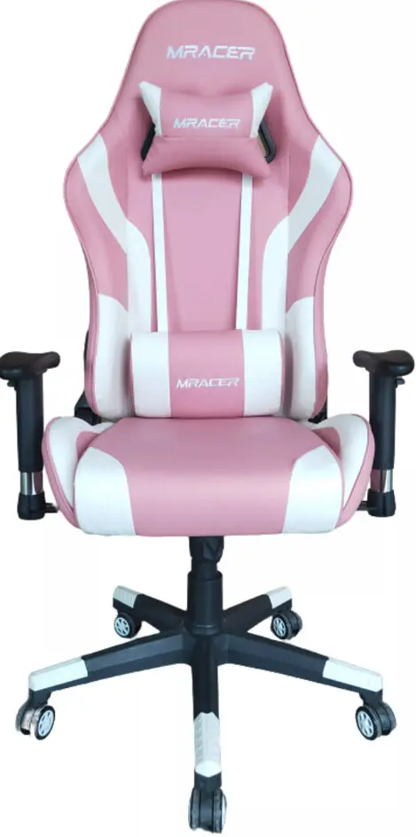 фото Комп'ютерне крісло для геймера Mercury MRacer Skin White/Pink