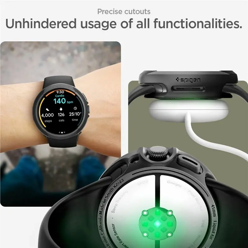 Spigen Liquid Air ochranný kryt pro Google Pixel Watch 45mm čer