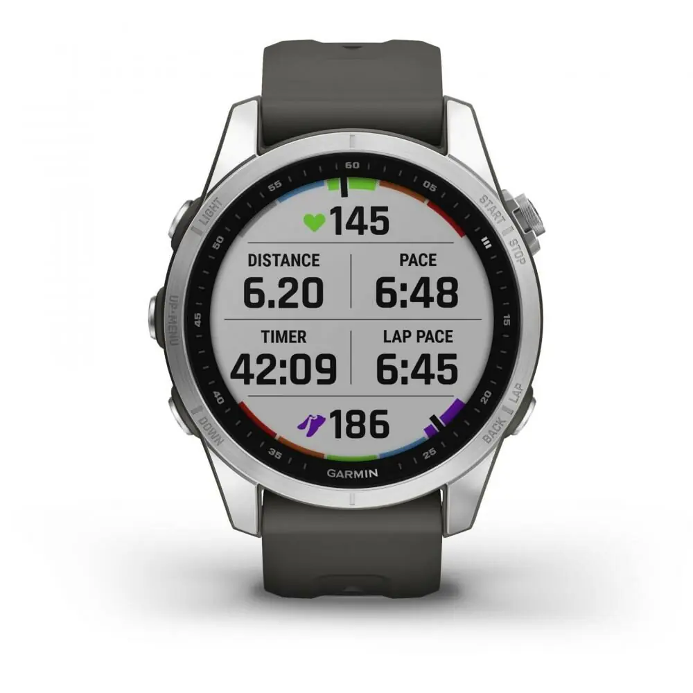фото Смарт-годинник Garmin Fenix 7S Silver with Graphite Band (010-02539-00/01)