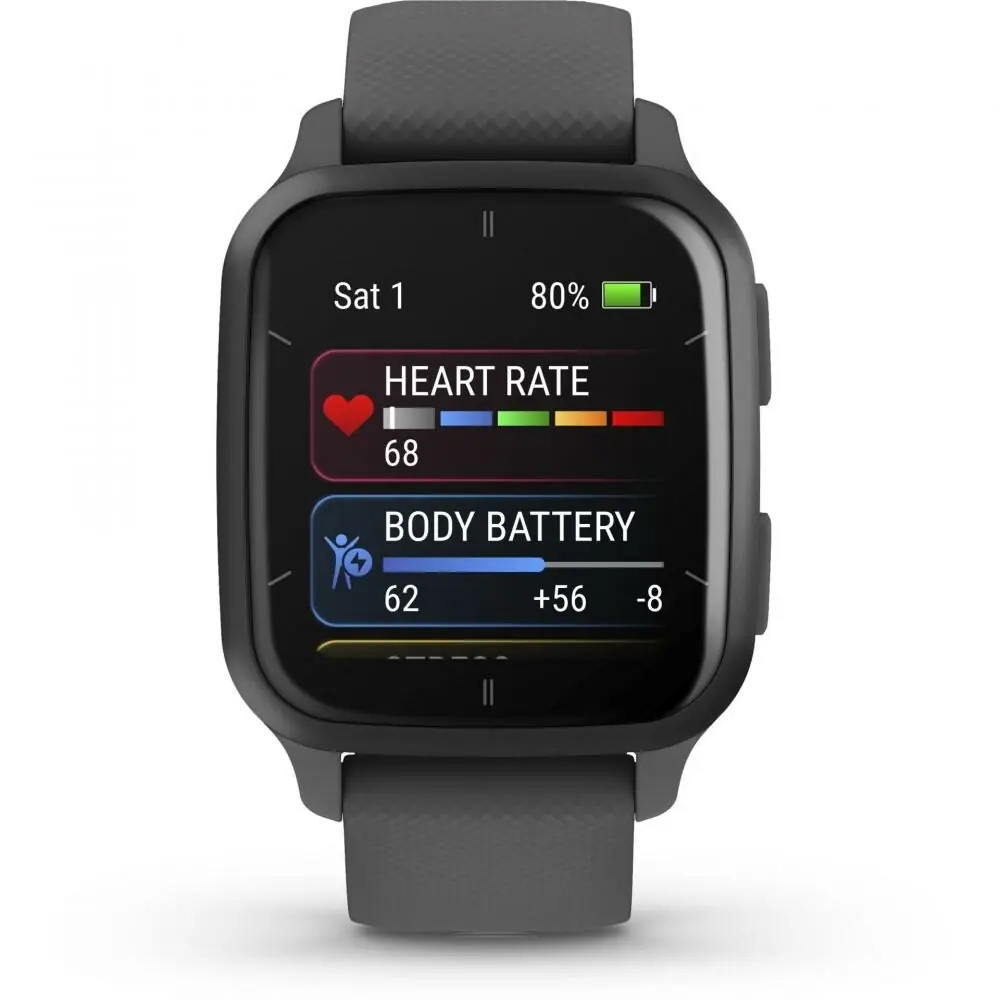 фото Смарт-годинник Garmin Venu Sq 2 Slate Aluminum Bezel with Shadow Gray Case and Silicone Band (010-02701-00/10/80)