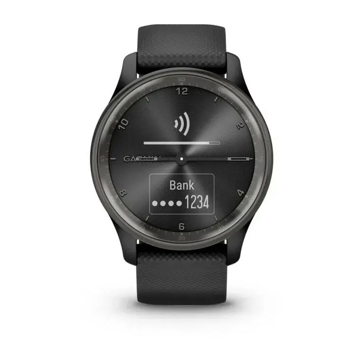 фото Смарт-годинник Garmin Vivomove Trend Slate S. Steel Bezel with Black Case and S. Band (010-02665-00)
