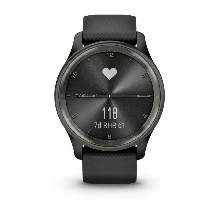 фото Смарт-годинник Garmin Vivomove Trend Slate S. Steel Bezel with Black Case and S. Band (010-02665-00)