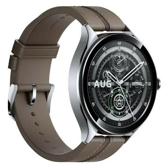 фото Смарт-годинник Xiaomi Watch 2 Pro Bluetooth Silver Case with Brown Leather Strap (BHR7216GL)