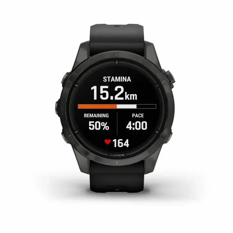 фото Смарт-годинник Garmin Epix Pro Gen 2 Sapphire 42mm Carbon G. DLC Ti. with Black Band (010-02802-14/15)