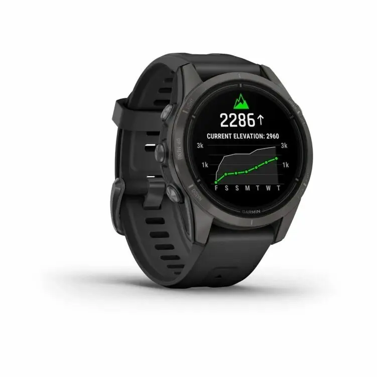 фото Смарт-годинник Garmin Epix Pro Gen 2 Sapphire 42mm Carbon G. DLC Ti. with Black Band (010-02802-14/15)