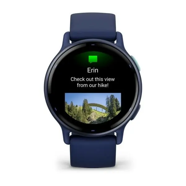 фото Смарт-годинник Garmin Vivoactive 5 Metallic Navy Aluminum Bezel with Navy Case and Silicone Band (010-02862-12/52)