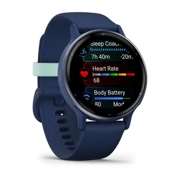 фото Смарт-годинник Garmin Vivoactive 5 Metallic Navy Aluminum Bezel with Navy Case and Silicone Band (010-02862-12/52)