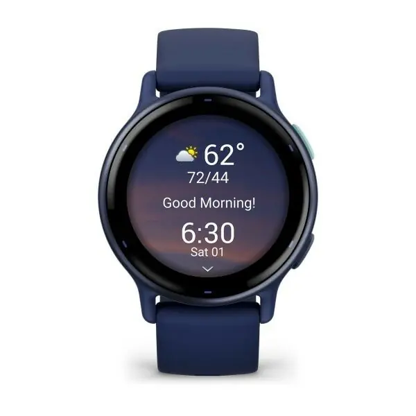 фото Смарт-годинник Garmin Vivoactive 5 Metallic Navy Aluminum Bezel with Navy Case and Silicone Band (010-02862-12/52)