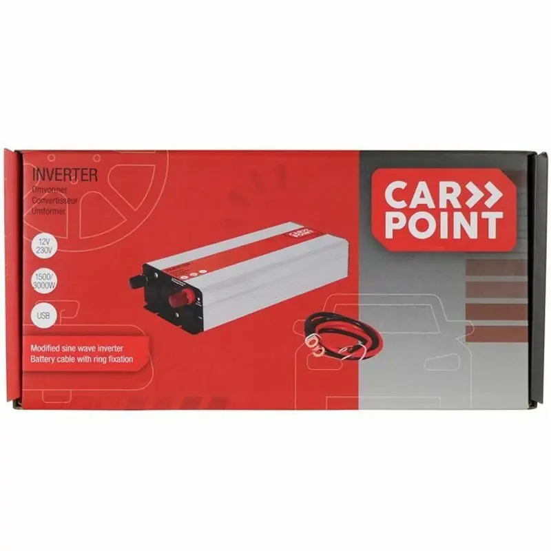 фото Перетворювач (інвертор) DC-AC Carpoint 12V DC na 230V 50Hz 1500W AC (510354)