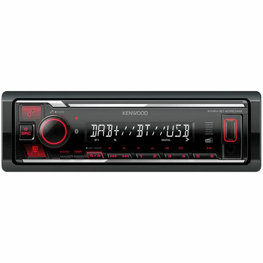 фото Бездискова MP3-магнітола Kenwood KMBBT408DAB