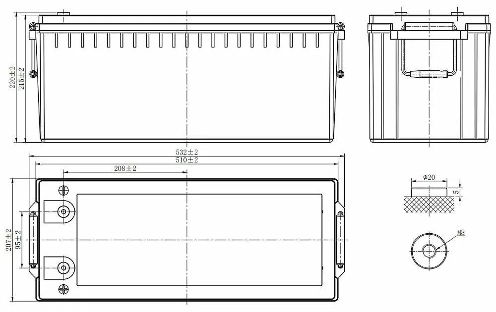 фото Акумулятор для ДБЖ AGM Super Cycle Victron (BAT412123081)
