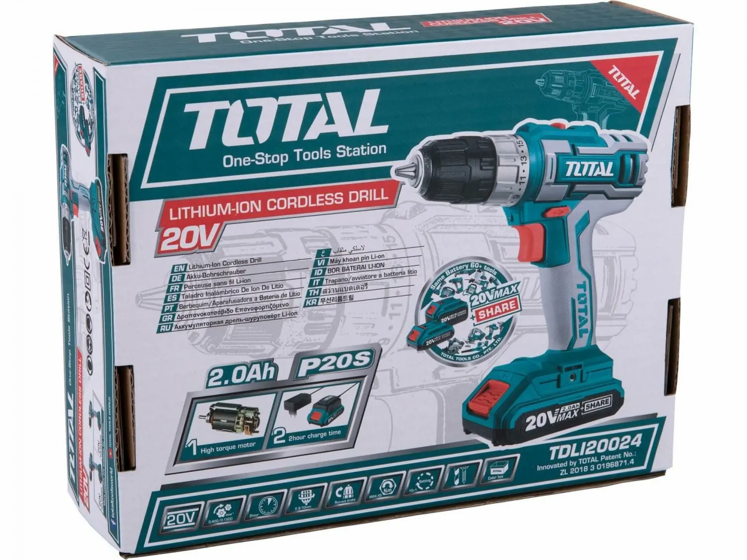фото Дриль-шурупокрут Total TDLI20024