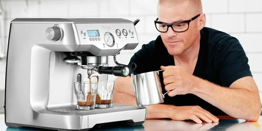 фото Ріжкова кавоварка еспресо Sage Dual Boiler SES920BSS4EEU1