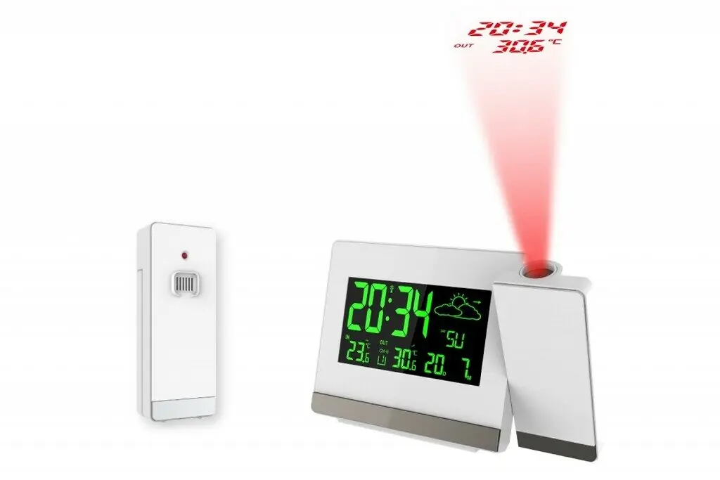 фото Настільний годинник з будильником Technoline WT549 White