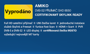 AMIKO DVB-S2 přijímač SHD 8550 