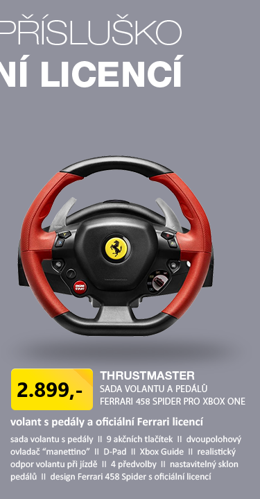 Thrustmaster Sada volantu a pedálů FERRARI 458 SPIDER pro Xbox One