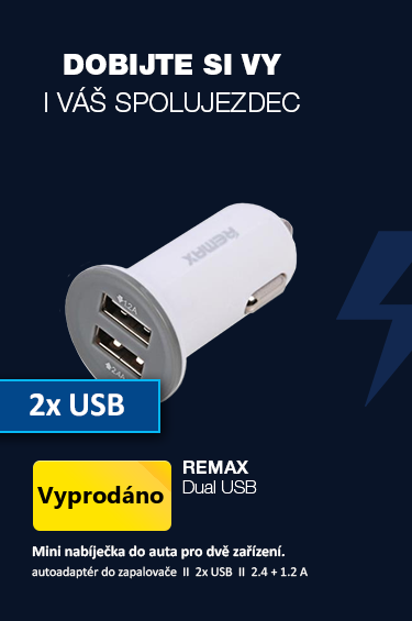 Remax Dual USB mini autonabíječka 2.1A