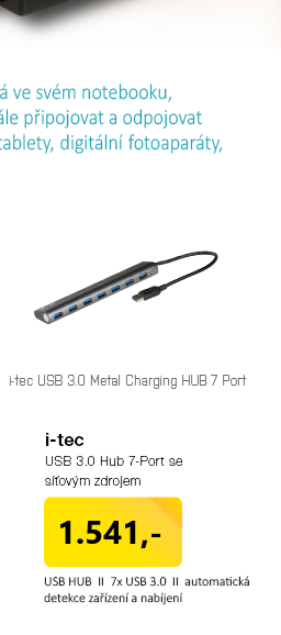 i-tec USB 3.0 Hub 7-Port se síťovým zdrojem
