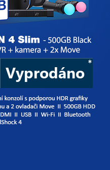 SONY PlayStation 4 - 500GB slim Black CUH-2016B + VR Worlds + PSVR + camera + 2x Move