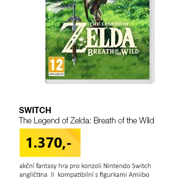 Switch The Legend of Zelda: Breath of the Wild