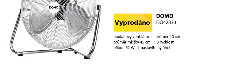 DOMO DO42830 Podlahový celokovový ventilátor 30 cm