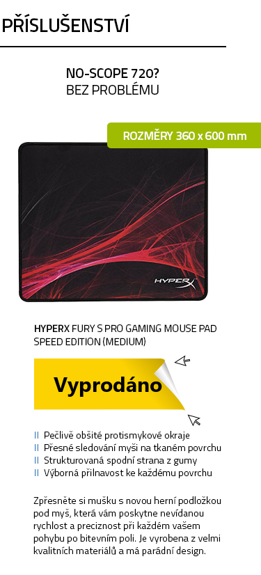 HyperX FURY S Pro Gaming Mouse Pad Speed Edition (Medium)
