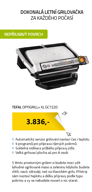 Tefal Optigrill+ XL GC722D
