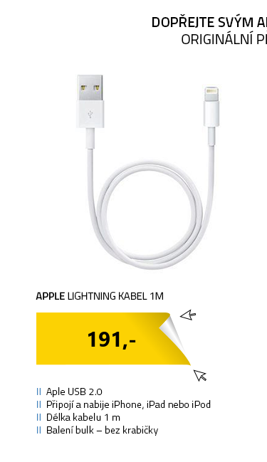 Apple Lighting kabel 1m
