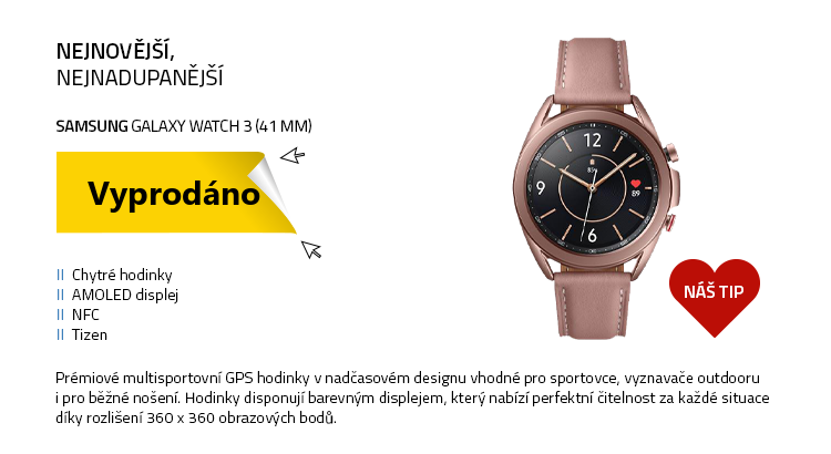 Chytré hodinky SAMSUNG Galaxy Watch 3 (41 mm) bronzová