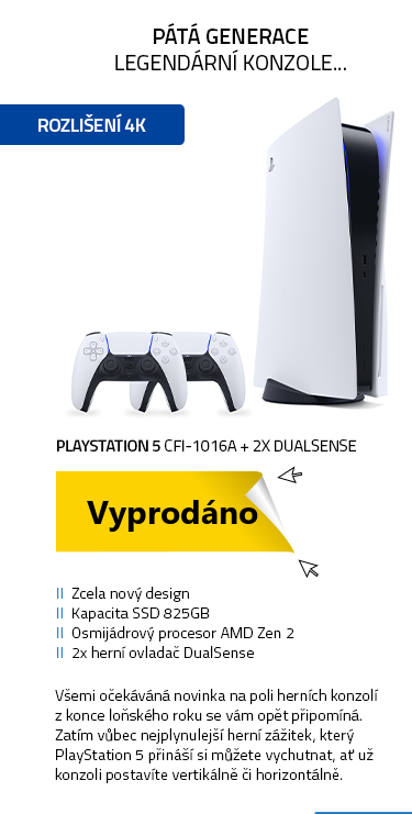 PlayStation 5 CFI-1016A + 2x DualSense ovladač