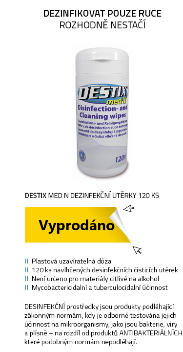 DESTIX Med N Dezinfekční utěrky 120 ks