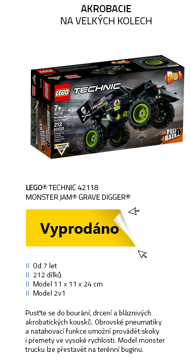 LEGO Technic 42118 Monster Jam® Grave Digger®