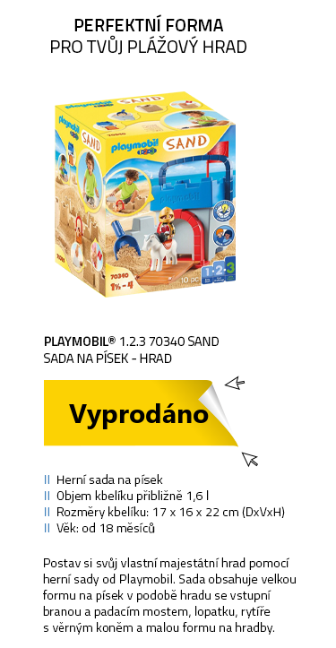 Playmobil 1.2.3 70340 SAND Sada na písek - Hrad